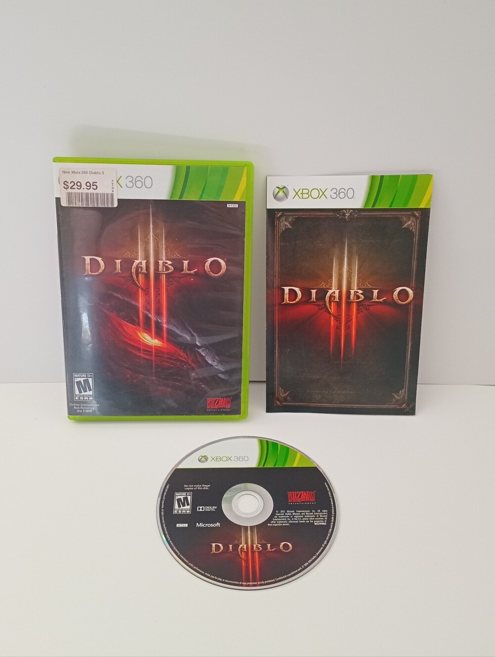 Diablo III Xbox 360 Complete with Manual CIB 2013 Blizzard Very Good